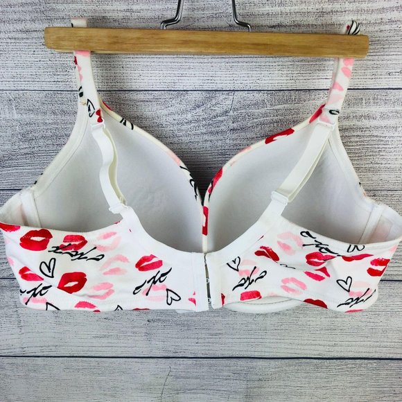 Cacique Lane Bryant Lipstick Print Bra Womens 42D - Picture 2 of 7